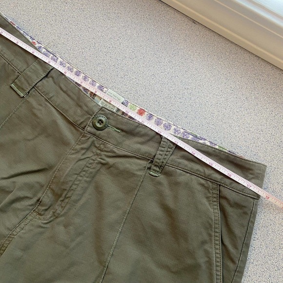 Horny Toad Womens Size 10 Roll Tab Shorts Olive Green Casual Pockets Hiking - Picture 6 of 9